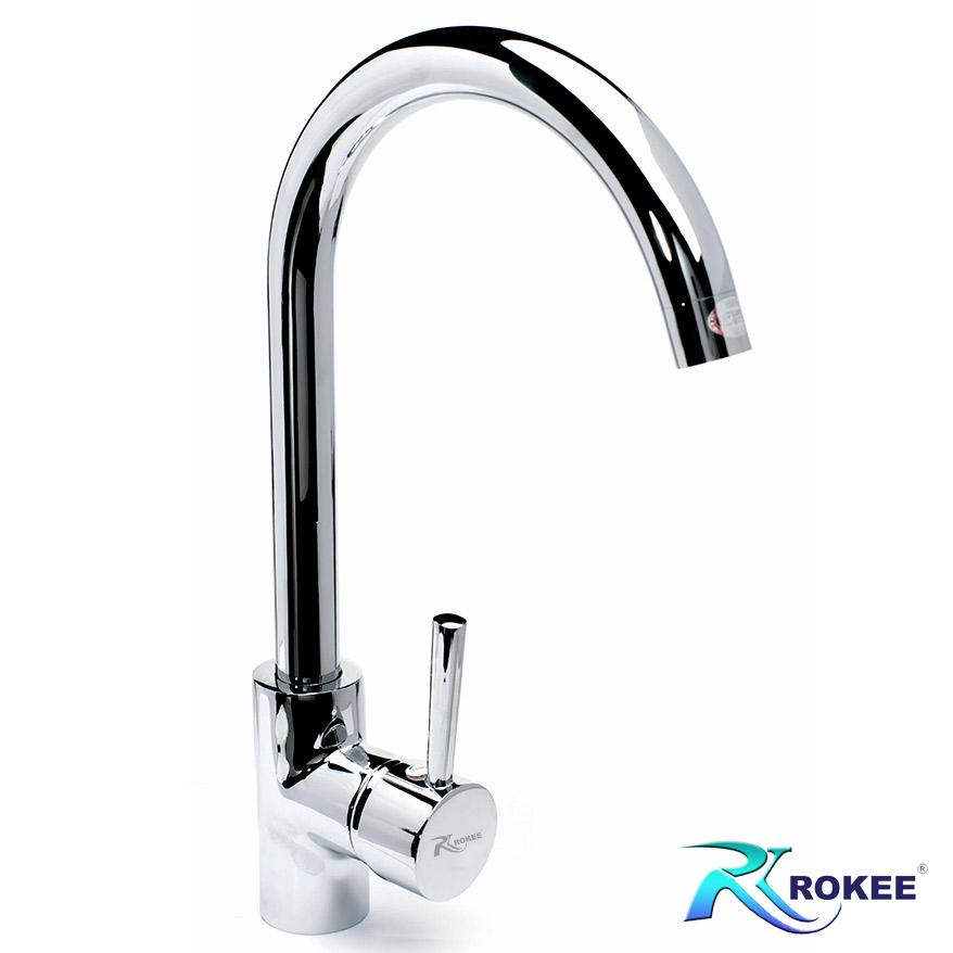 Vòi rửa chén nóng lạnh Rokee - DL121 (Trắng bạc)