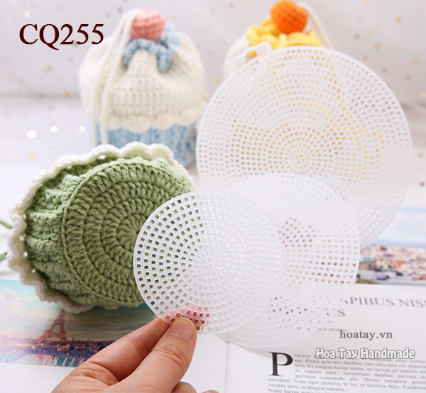 Canvas Tròn - Dùng làm khung túi ví đan móc len sợi Cq255