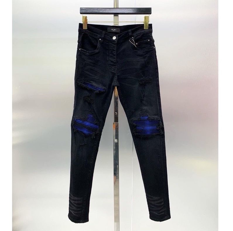 Quần jean nam đen VÁ DA thêu chữ chất bò dày co dãn fom chuẩn dáng đẹp mẫu mới nhất.