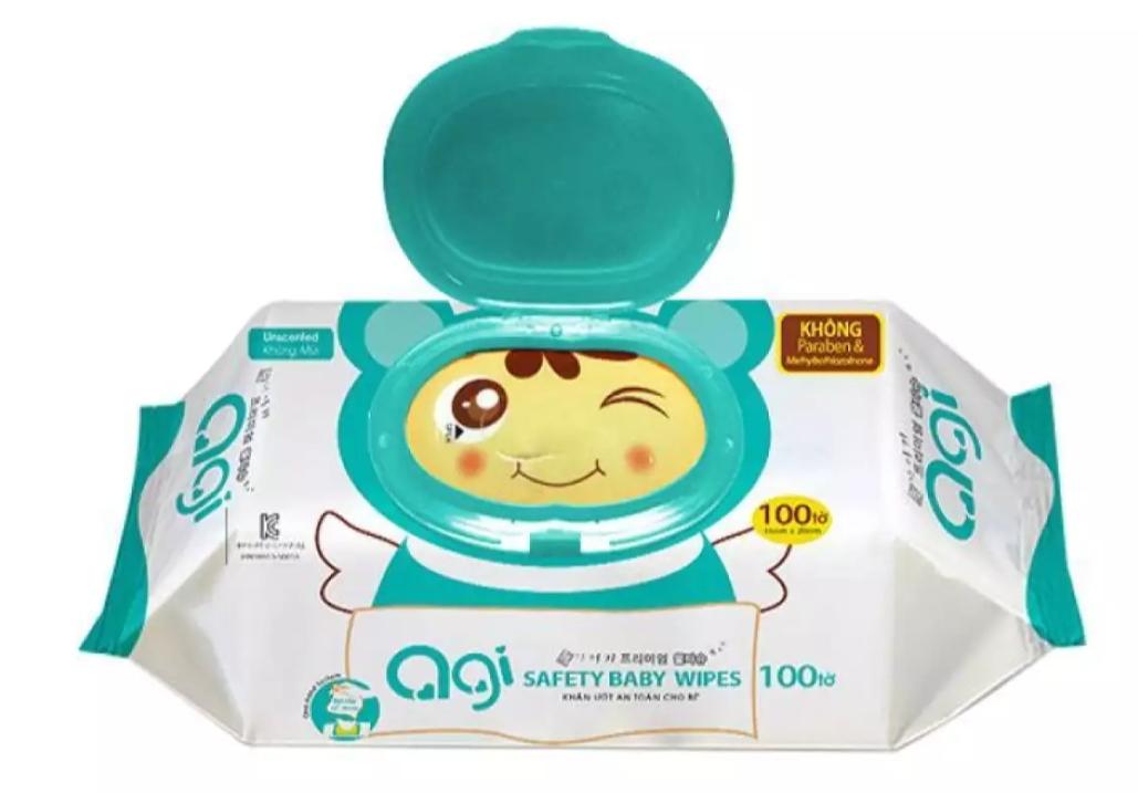 combo 4 gói khăn ướt agi 100t không mùi