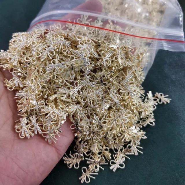 Phụ kiện đính móng tay cao cấp, charm nơ đá gắn móng MOON NAIL