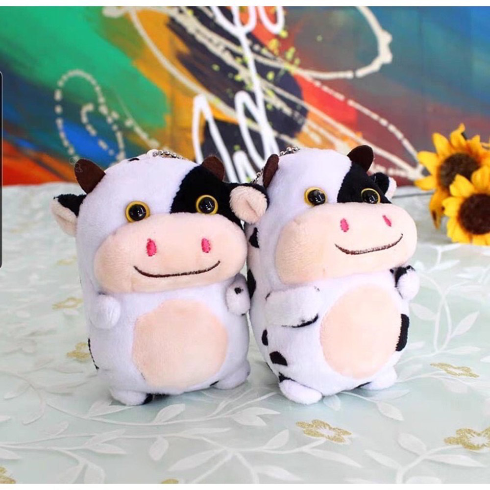 Móc Khóa Bò Sữa Nhồi Bông-TALI STORE