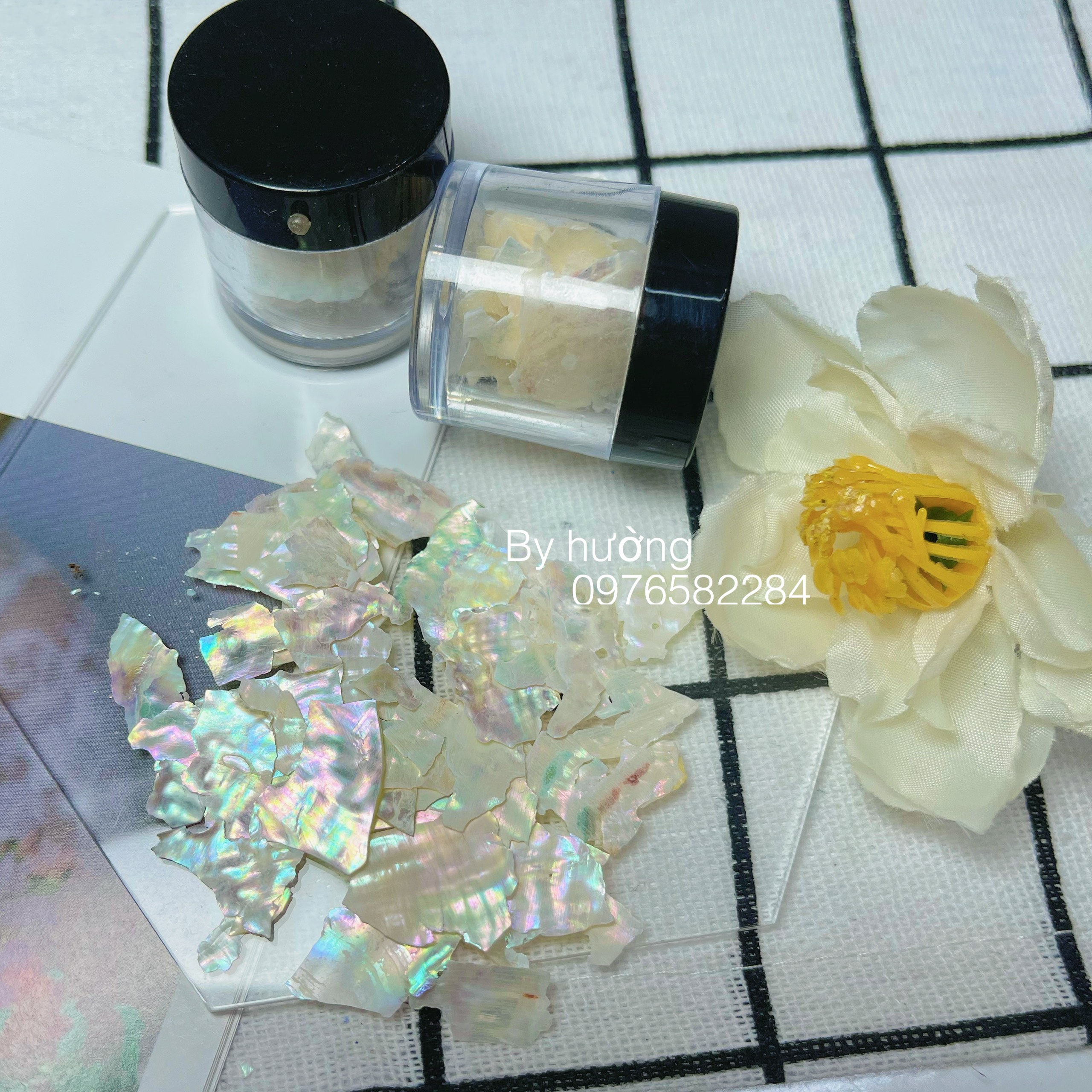 Xà cừ nail trắng ngọc trai