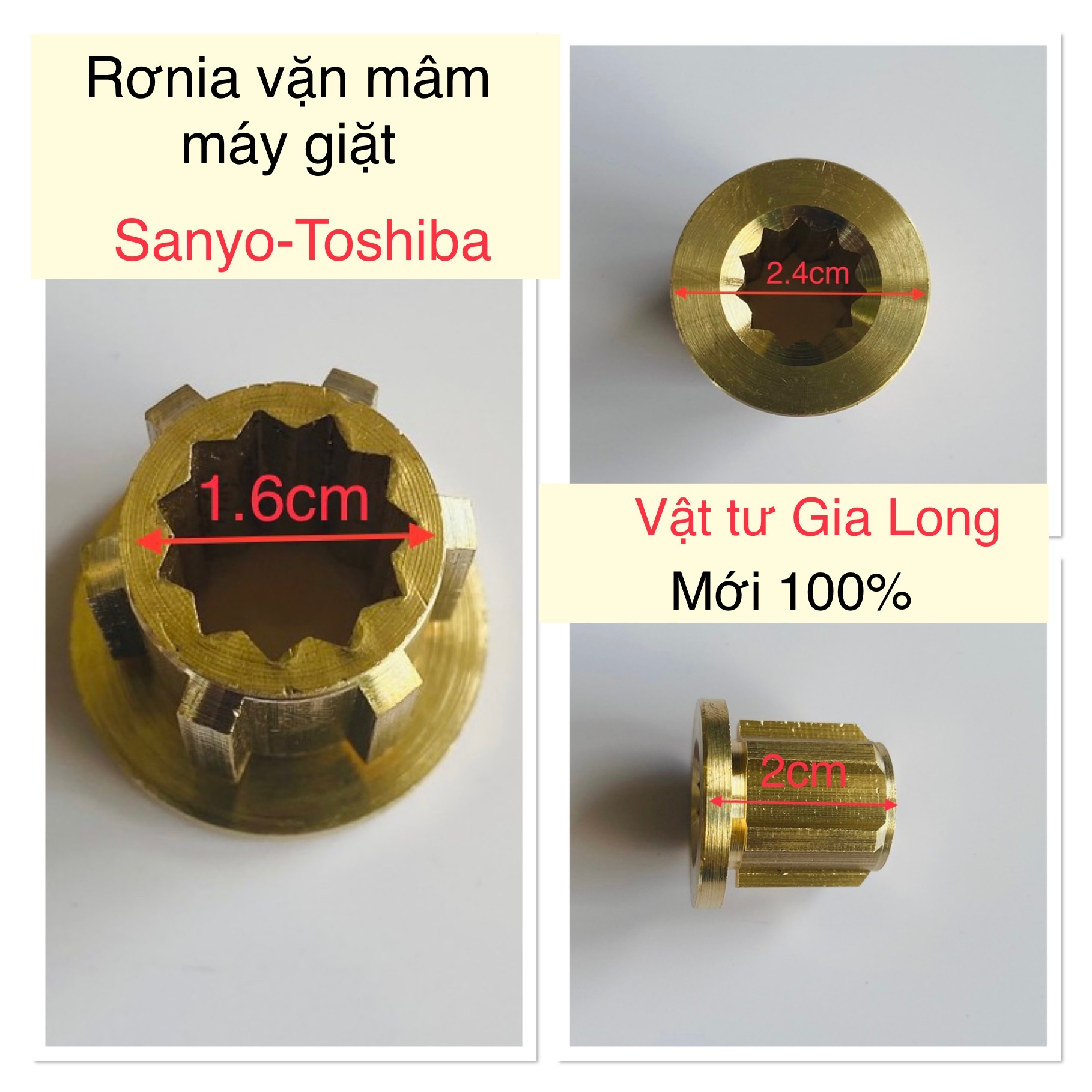 Rơ nia vặn mâm máy giặt Sanyo- Toshiba