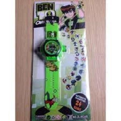 Đồng hồ chiếu hình, dong ho ben ten, Do choi dong ho cho be trai, Đồ chơi đồng hồ Ben 10 phản chiếu 24 hình độc đáo