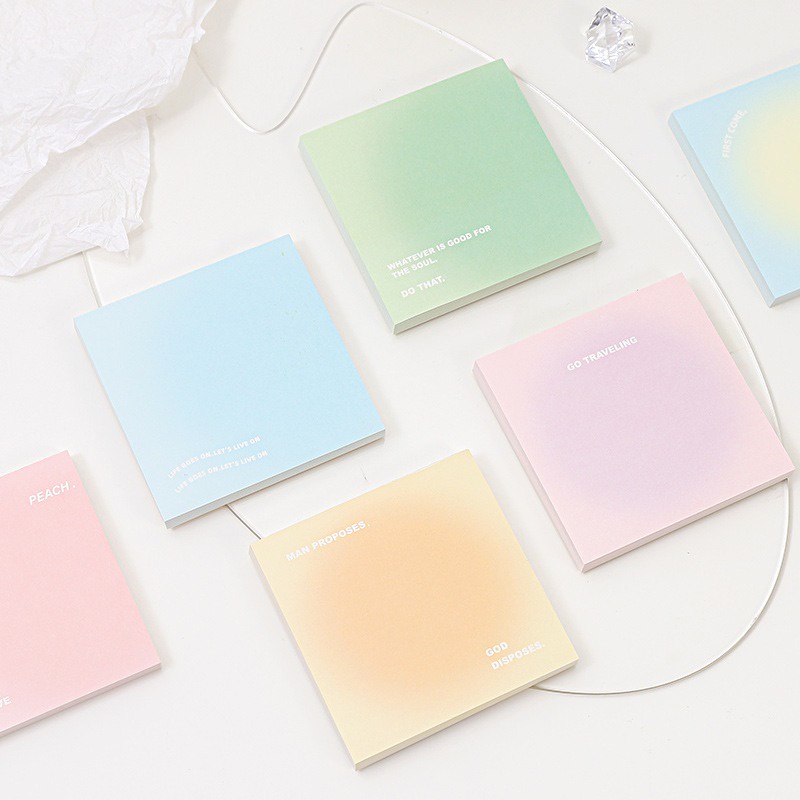 Giấy note ghi chú màu sắc Pastel Gradient