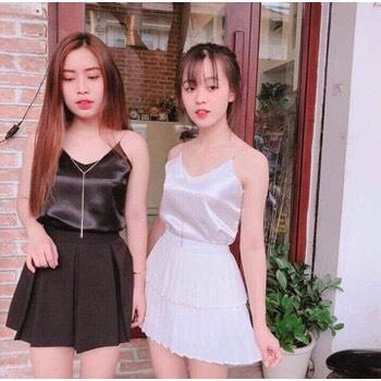 Áo Hai Dây Phi Phối Dây Cổ Duyên Dáng TTS0391