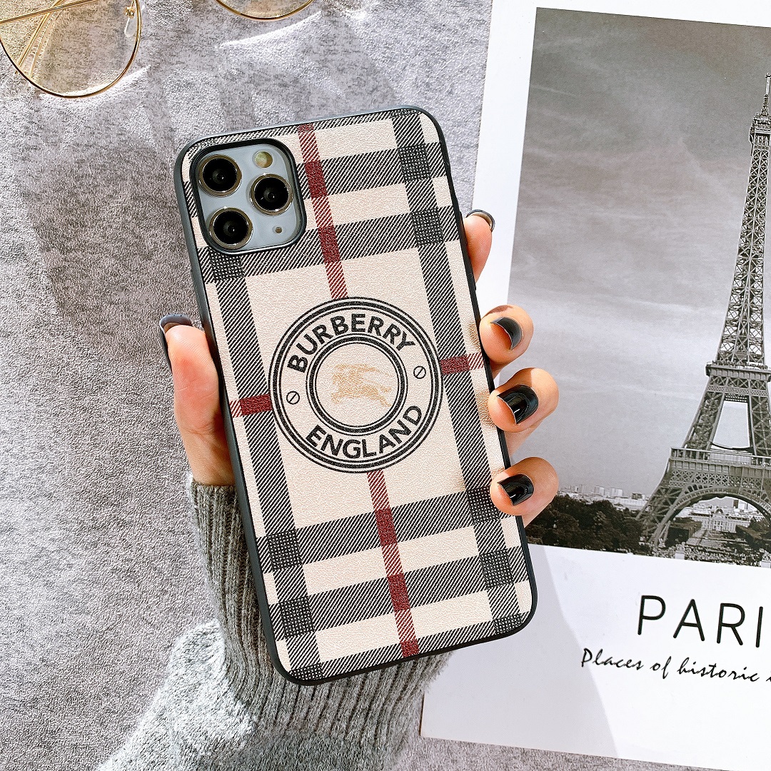 Ốp Lưng Da IMD Họa Tiết BURBERRY