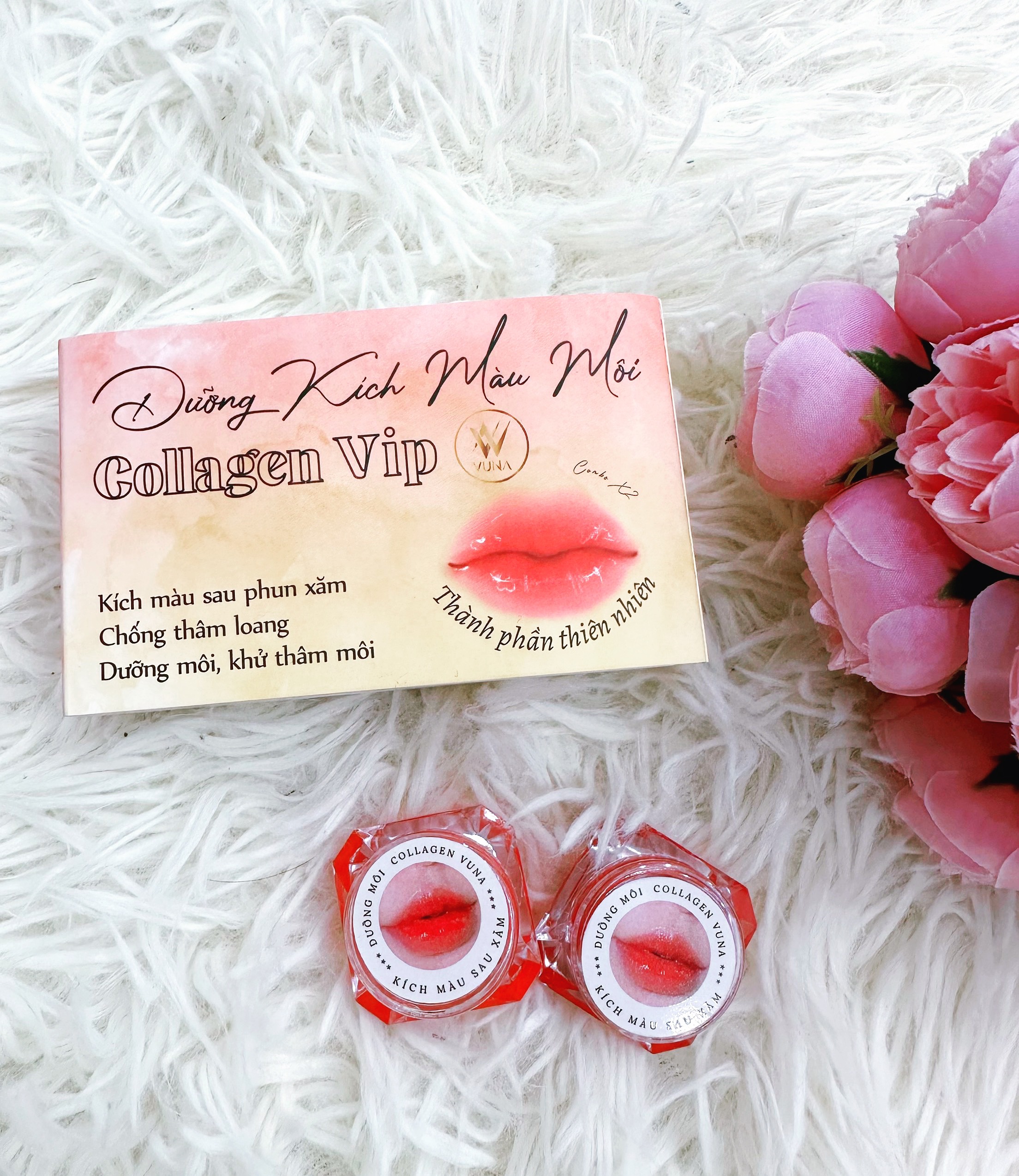Son Dưỡng Môi Collagen Kích Màu Sau Xăm-Đỏ Cam - Dưỡng Môi Siêu Mềm Mượt - Khử Thâm Môi - Giúp Môi Hồng Tự Nhiên - Mẫu Mới Nhất