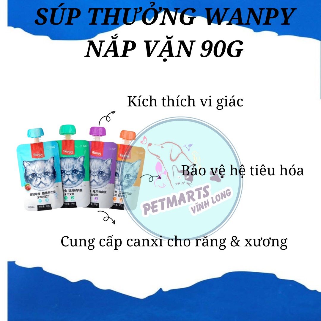 Súp thưởng dạng tuýp Wanpy 90g