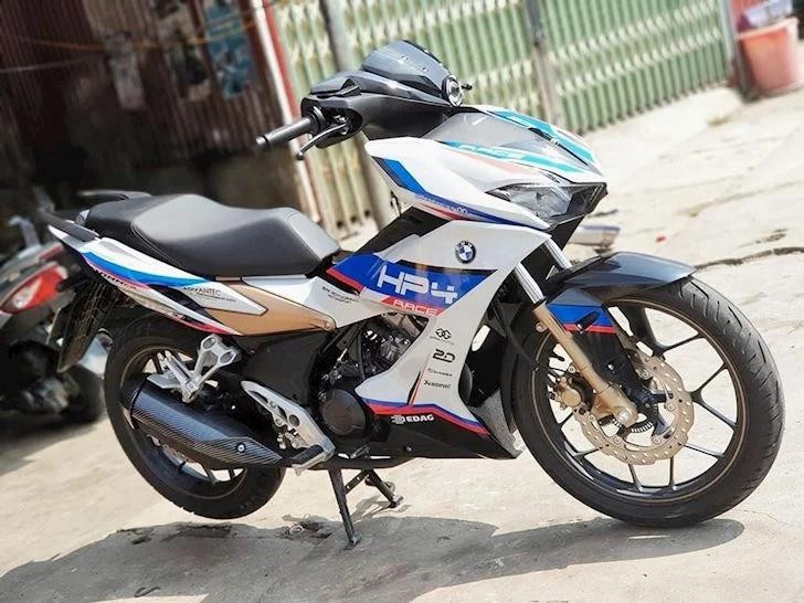 Tem trùm winner x xanh trắng hp4 - Độ dán team trùm decal xe máy winner x xanh trắng hp4 - Team trùm decal xe máy winner x rẻ đẹp và chất