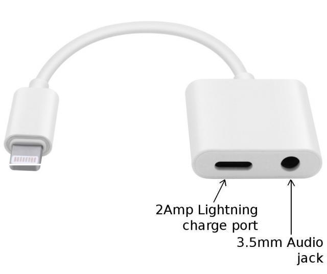 (Xã Kho - Giá Sốc) Cáp Chuyển Đổi 2 Trong 1 Vừa Sạc Vừa Cắm Tai Nghe Cổng Lightning Và Jack 3.5 Dành Cho Ip 7/8/X