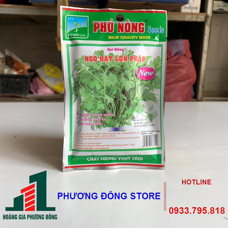 Hạt giống ngò hạt lớn 20g