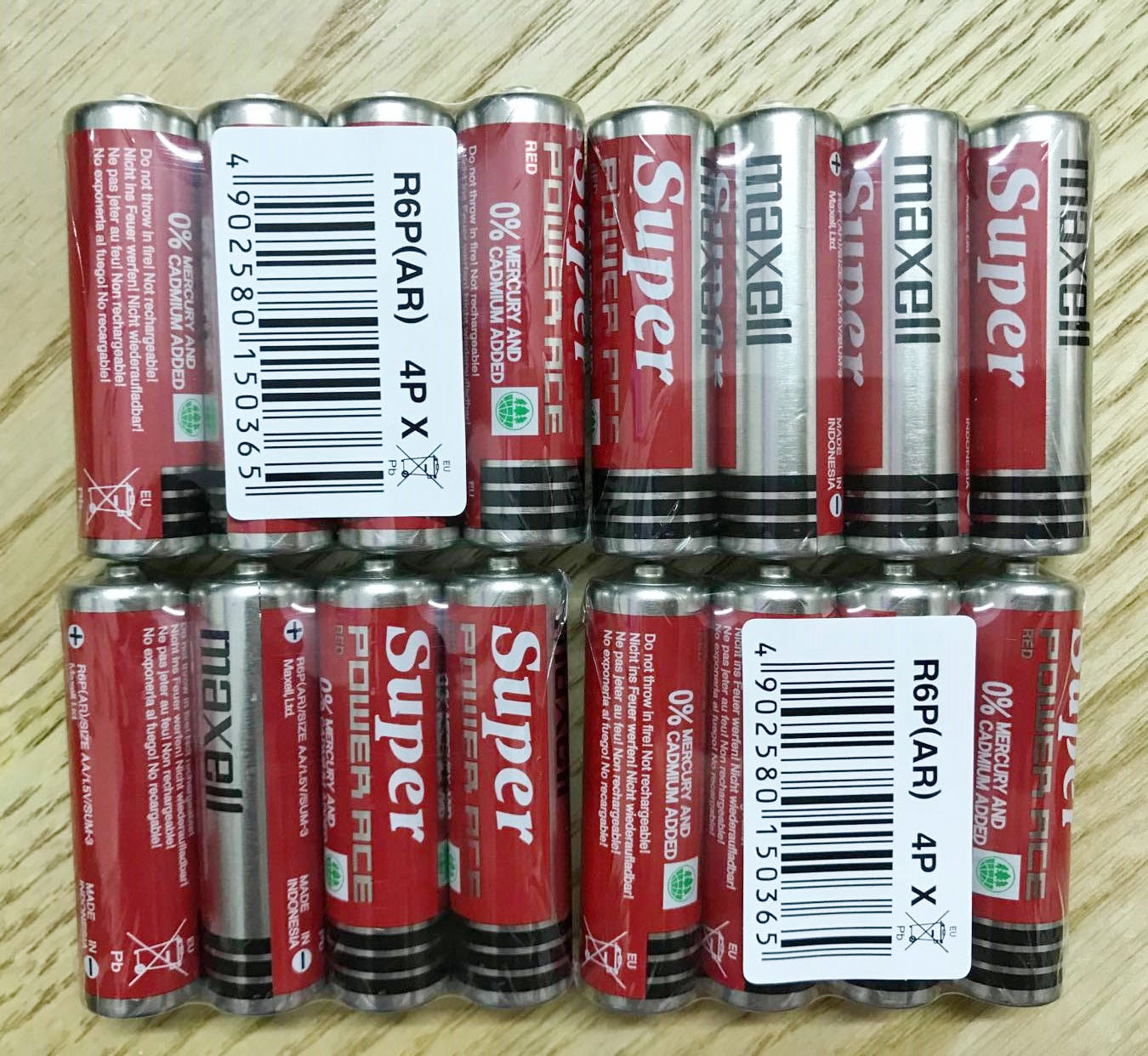 Combo 4 Pin AA MAXELL Đỏ Hàng chính hãng