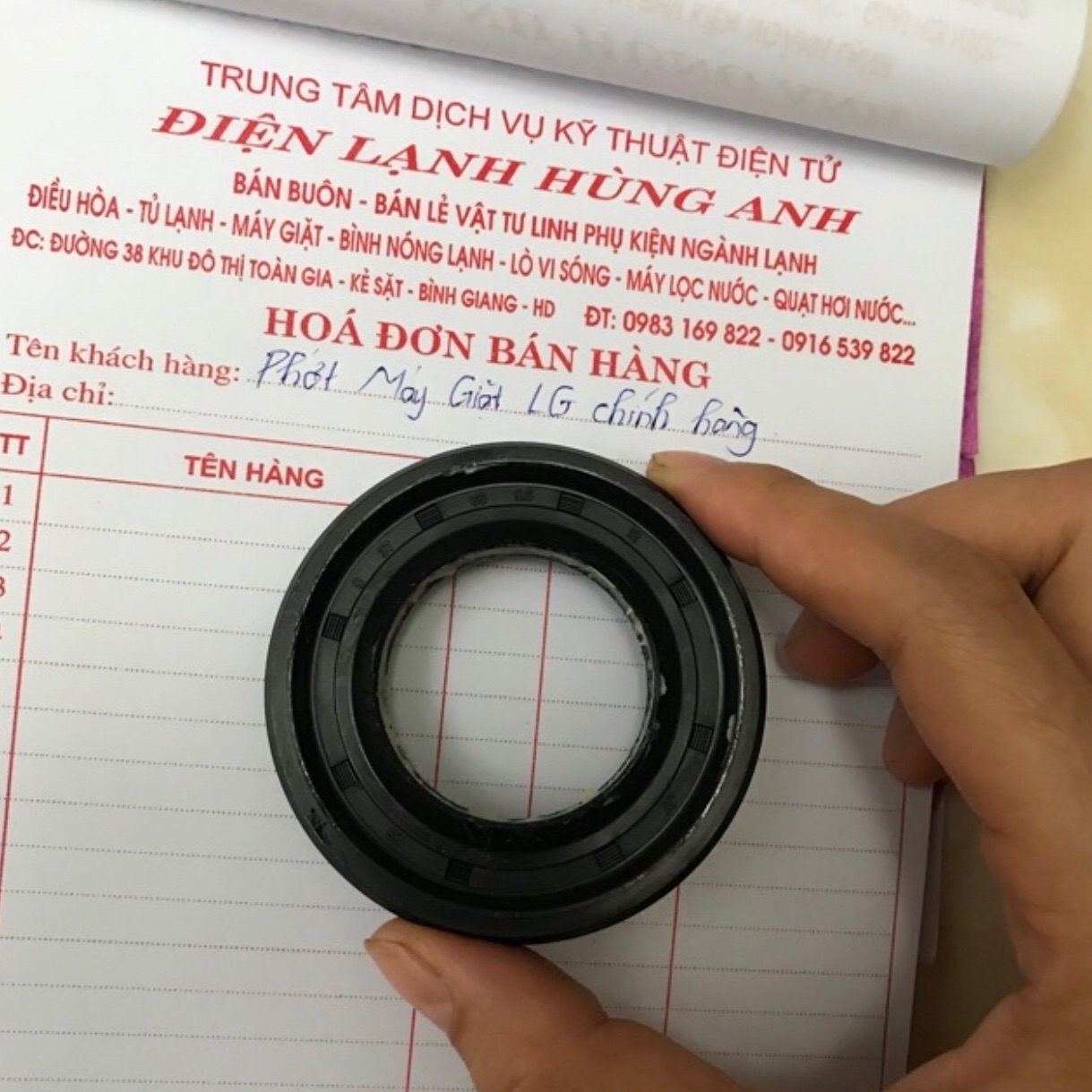 Phớt máy giặt LG chính hãng, vật tư điện lạnh hùng anh