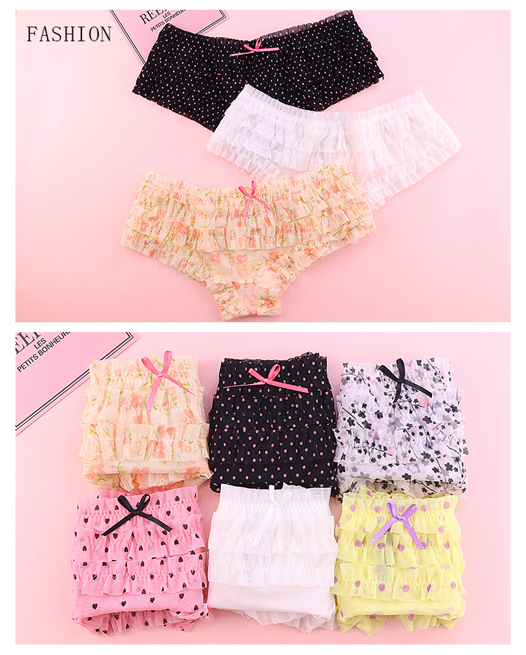 Combo 5 Quần Lót Nữ Ren Tầng Công Chúa Candy 303 – Set 5 Chiếc Thoáng Mát, Mềm Mại, Kiểu Dáng Dễ Thương
