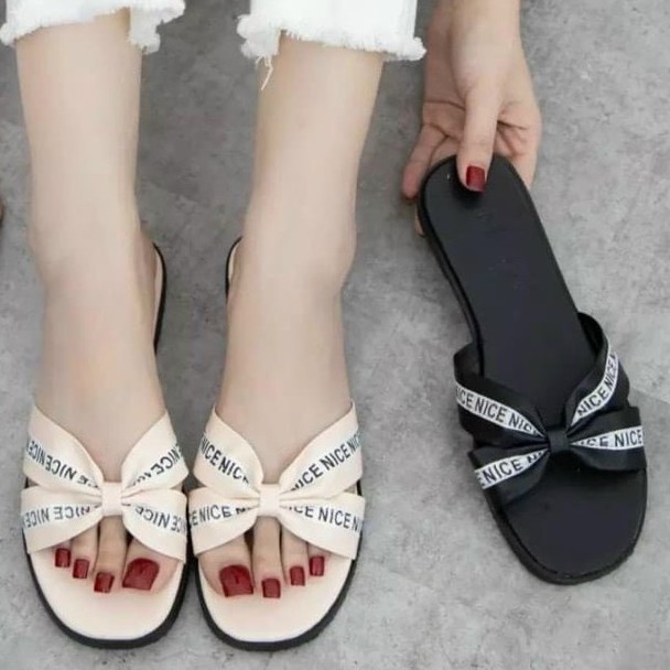 Dép bệt thắt nơ chữ