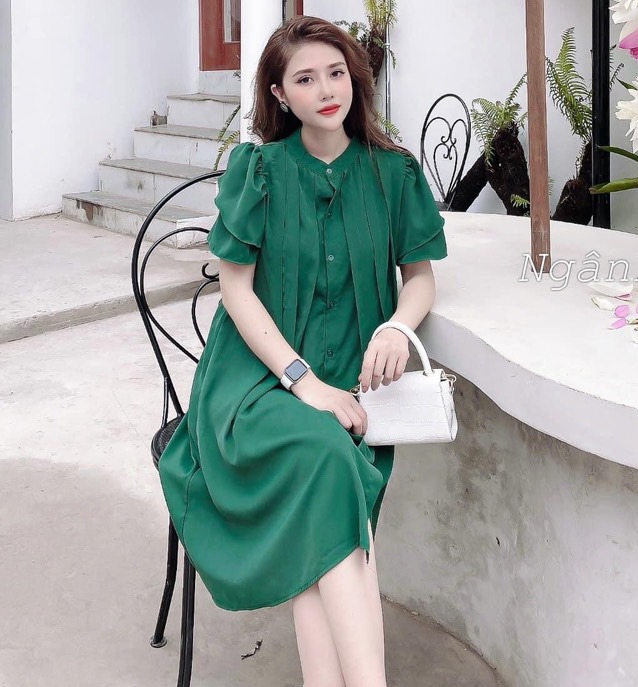 Váy bầu, đầm bầu cao cấp sơ mi xuông a chất mềm mịn siêu đẹp