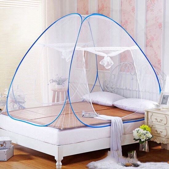 Mùng chụp tự bung 1.8m x 2m hoa văn mùng chụp muỗi thông minh chất liệu bền đẹp.