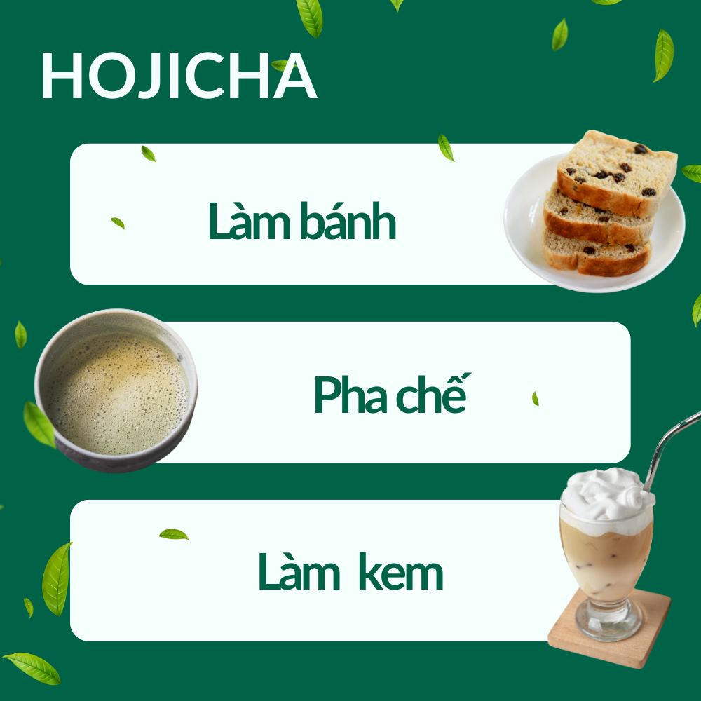 Bột Trà Rang Houjicha Nhập Khẩu Nhật Bản Dùng Trong Pha Chế Đồ Uống, Trà Đạo (Dạng Bột)
