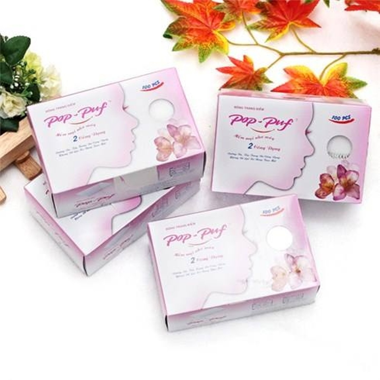 Pop-Puf 2 Uses 100 Pieces (Makeup + makeup remover)