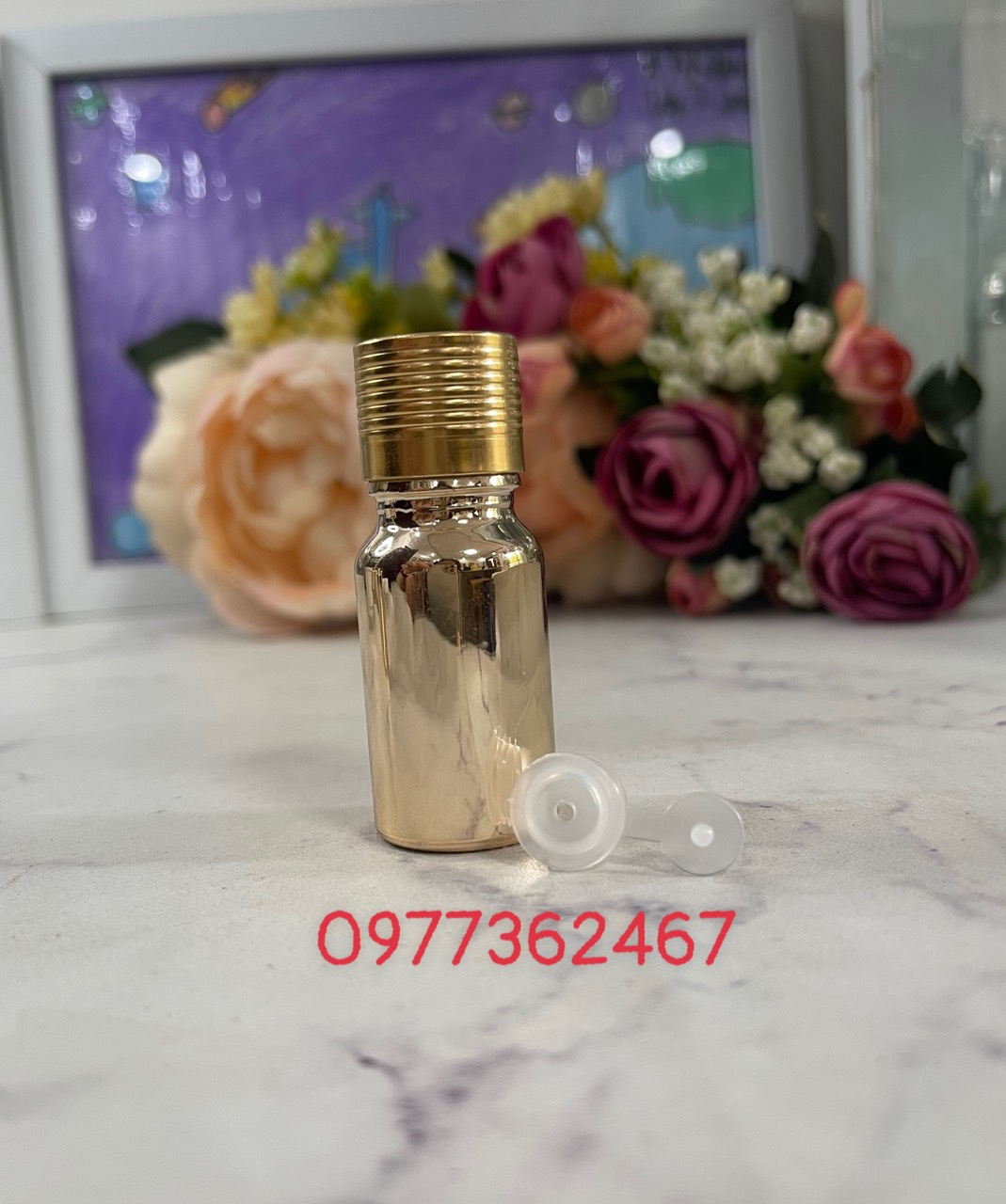 Chai lọ thủy tinh, chai thủy tinh xi mạ 5ml, 10ml