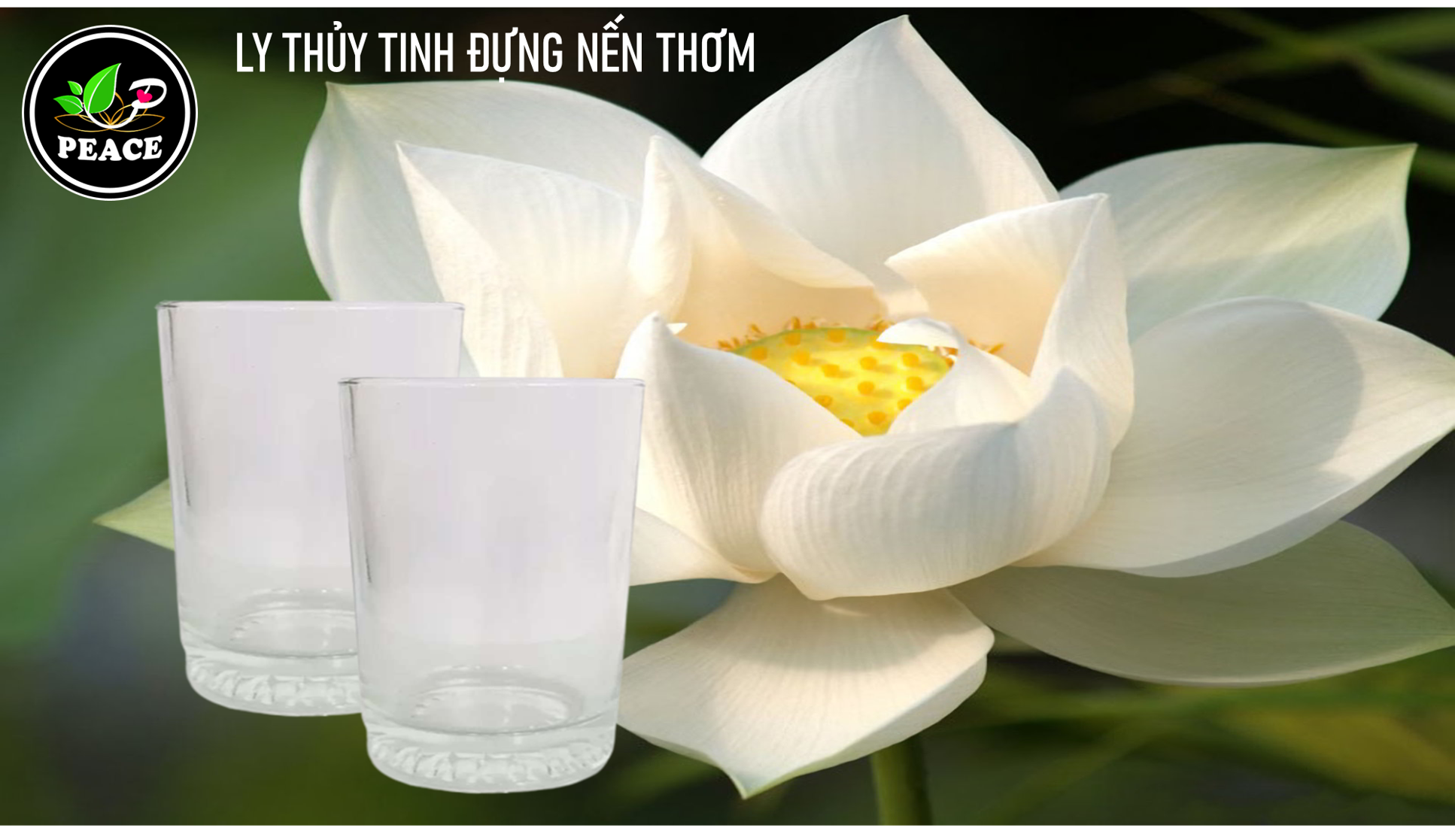 Ly thủy tinh đựng nến thơm 125ml