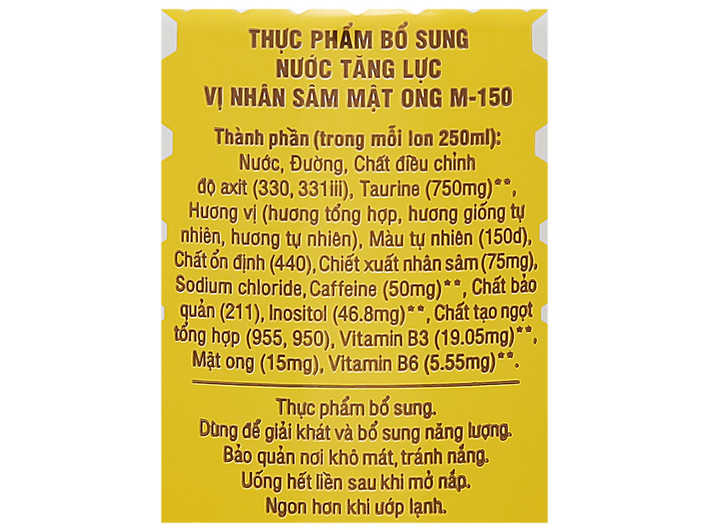 [HCM]Thùng 24 Lon Nước Tăng Lực M-150 (250ml x 24 lon)