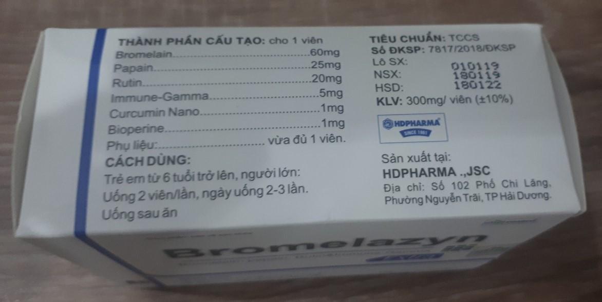 [HCM]THỰC PHẨM CHỨC NĂNG BROMELAZYN EXTRA – HỖ TRỢ GIẢM ĐAU