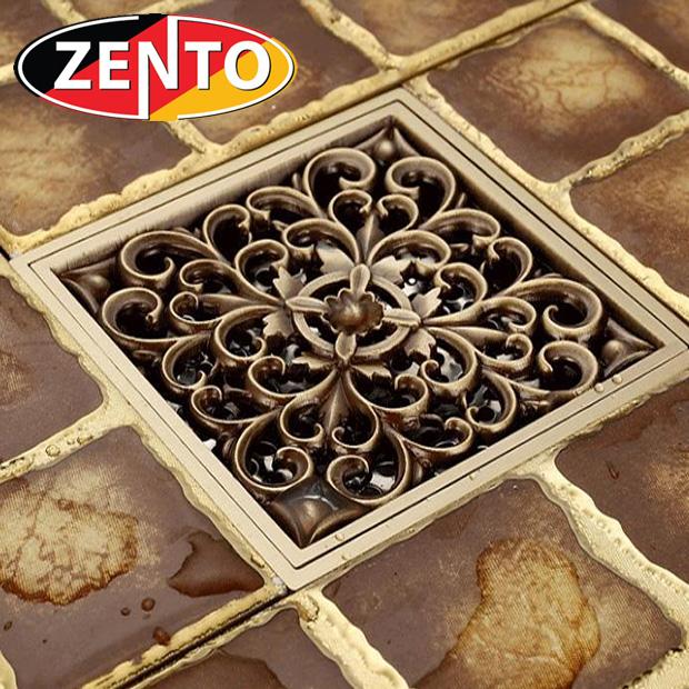 Thoát sàn chống mùi giả cổ 3D Zento ZT657 (10x10cm)