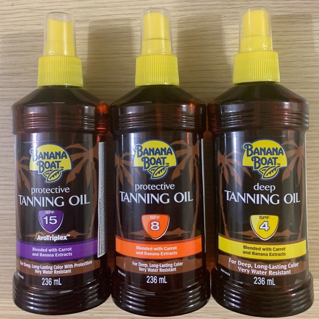 Tanning Oil SPF4 - SPF8 - SPF15 - 236ml (dầu phơi nắng Banana Boat)