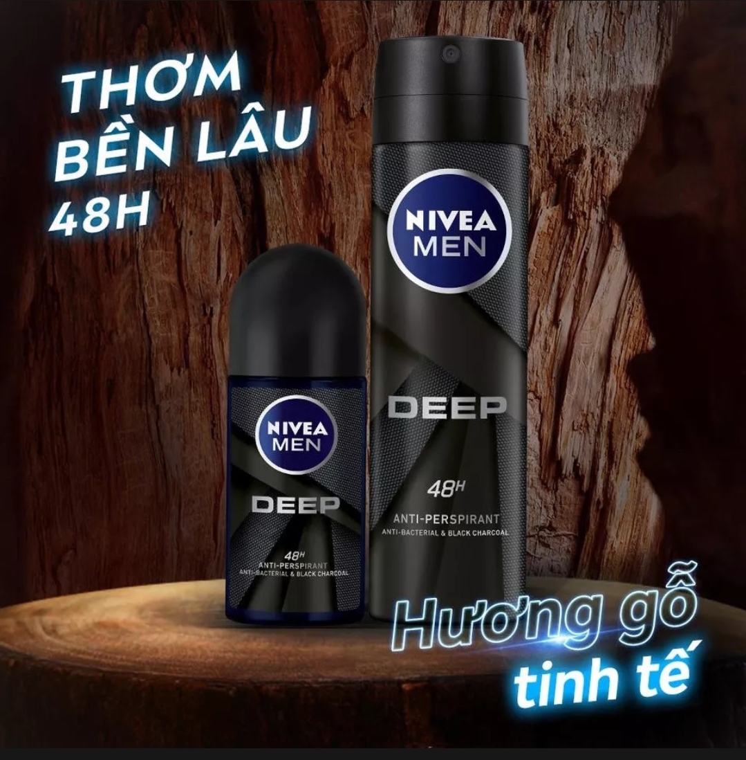 Xịt Ngăn Mùi NIVEA MEN Deep (150 ml)