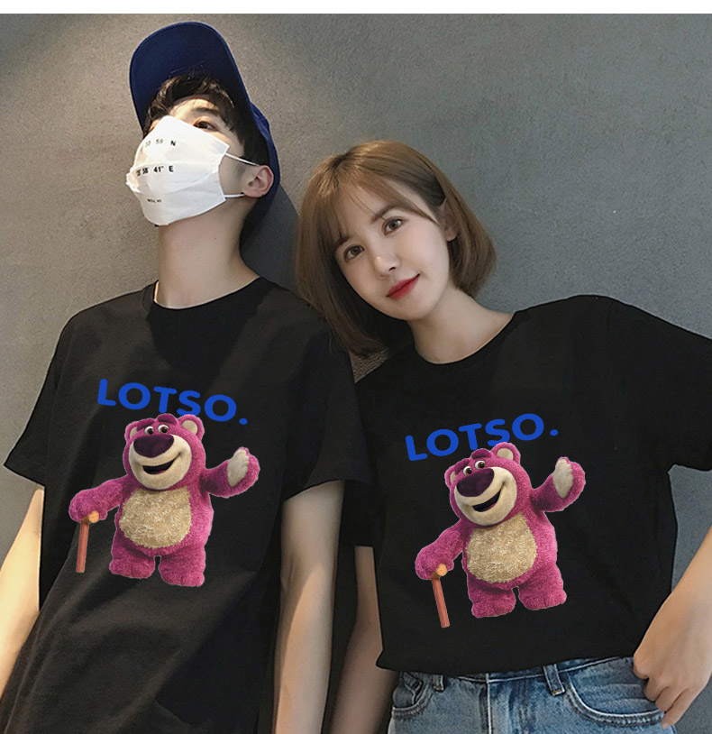 [ÁO ĐÔI Giá Xưởng +Tặng 2 túi thơm 19K] Áo Cặp Đôi Nam Nữ cá tính Gấu LOTSO 3DAY shop MS:31, chất vải thun Cotton Mềm, Mát Mịn,Thoáng Khí, Phong Cách Hàn Quốc/ giá 1 áo +Tặng kèm 2 túi thơm 19K