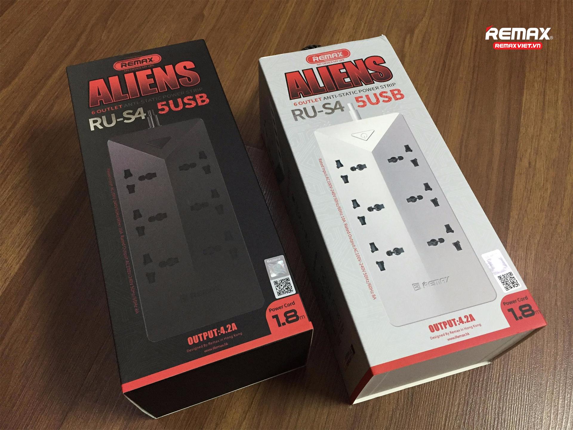 Ổ Cắm Điện Thông Minh REMAX RU-S4 (6 ổ cắm điện, 5 cổng sạc usb) - Phân Phối bởi Android World