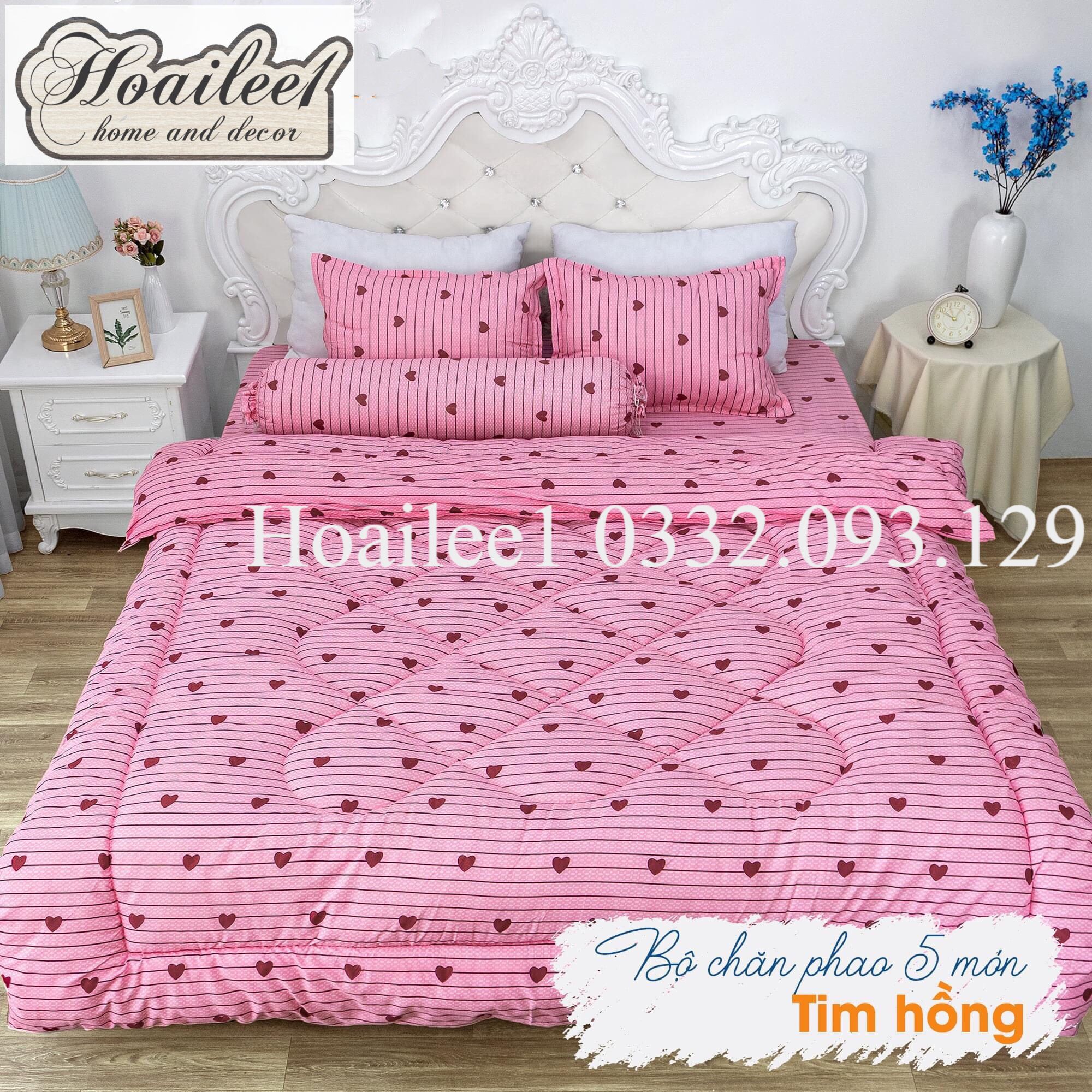Set phao 5 món bao gồm( 1 chăn phao+1 ga trải giường+2 vỏ gối đầu+1 vỏ ôm) đủ size m6 m8 2m2