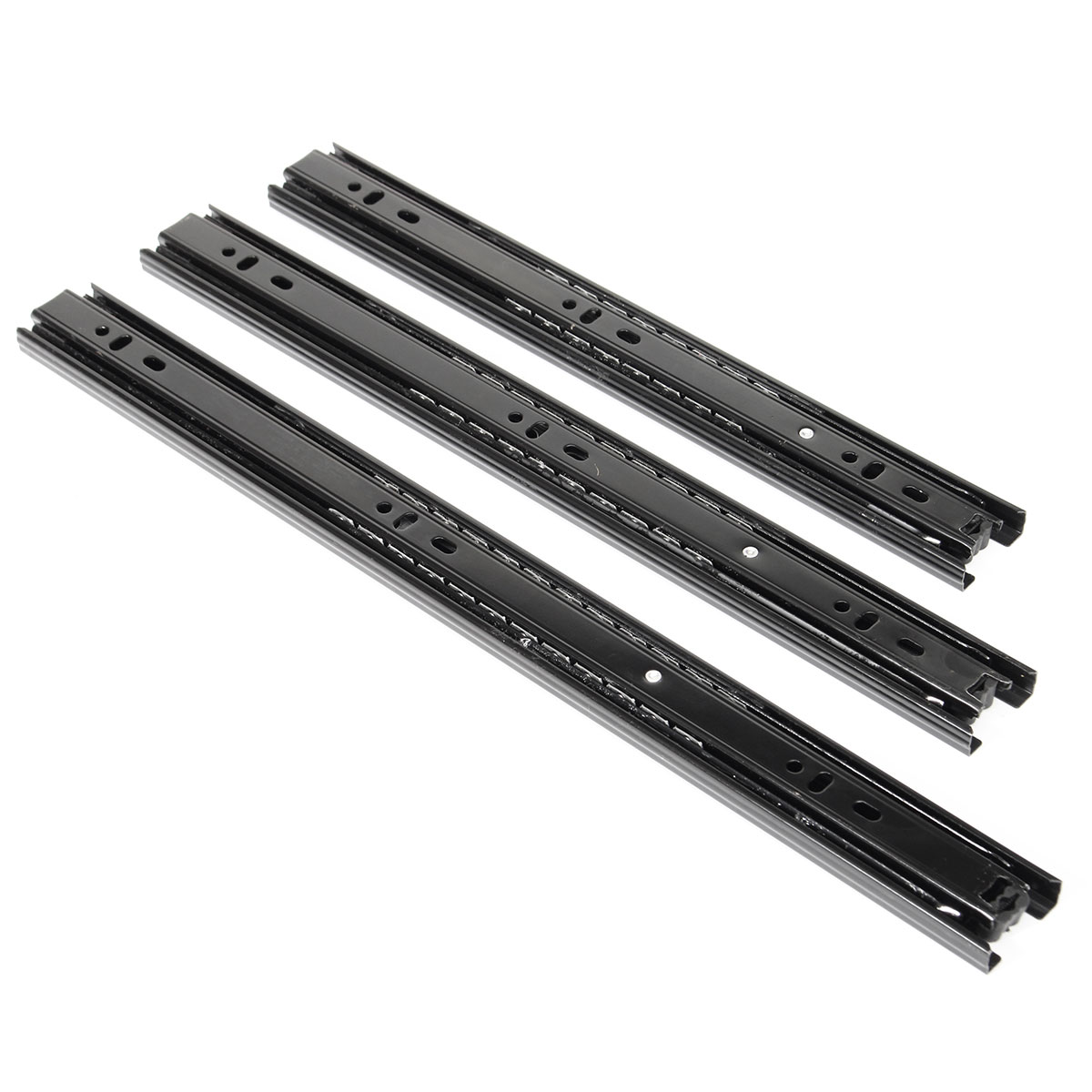 Ray bi ngăn kéo hộc tủ tủ 3 tầng bản to dài 45cm cao 4.5cm 1 đôi(đen)