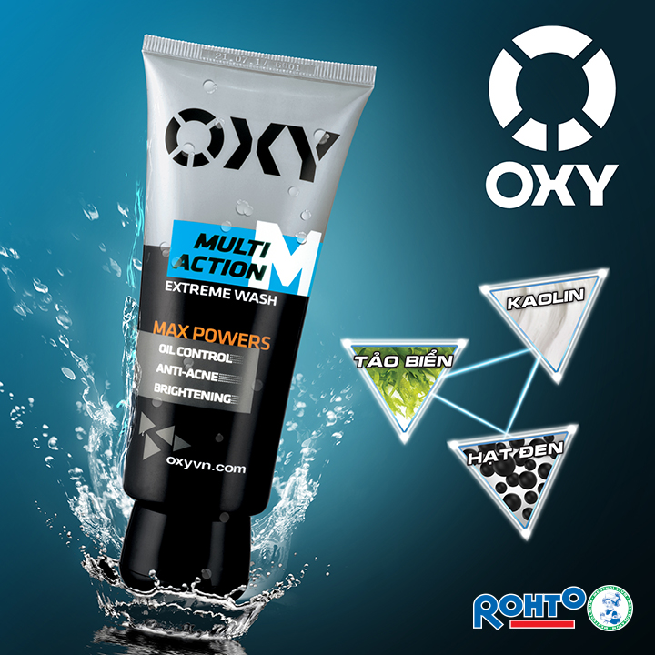 [HCM]Sữa Rửa Mặt Đa Tác Động OXY Multi Action 100g