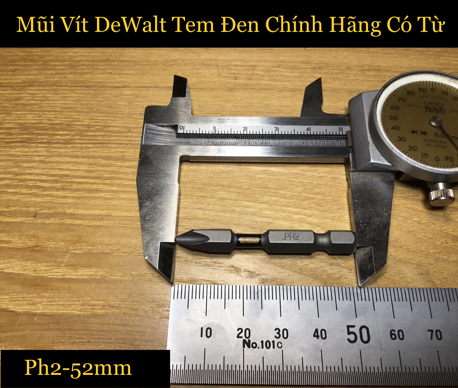 [HCM]Mũi Vít DeWalt Tem Đen Ph2 52mm