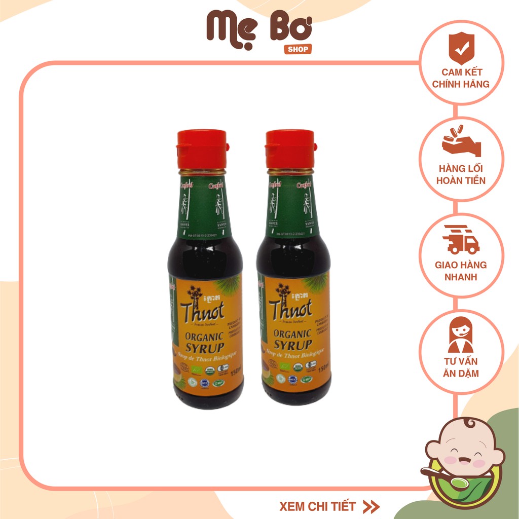 Syrup thốt nốt hữu cơ 150ml