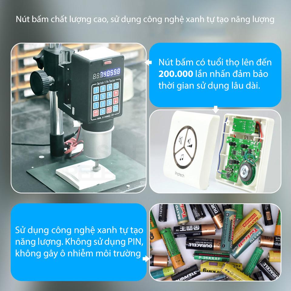 Chuông không dây không dùng pin chống nước LINPTECH LP100SW