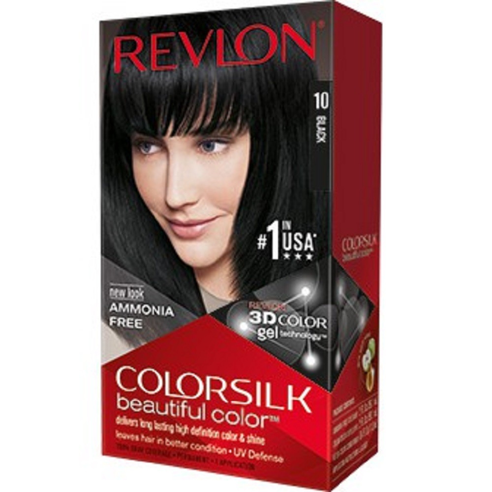 Thuốc Nhuộm Tóc Số 10 Đen Tự Nhiên Revlon Colorsilk hàng Chính Hãng.