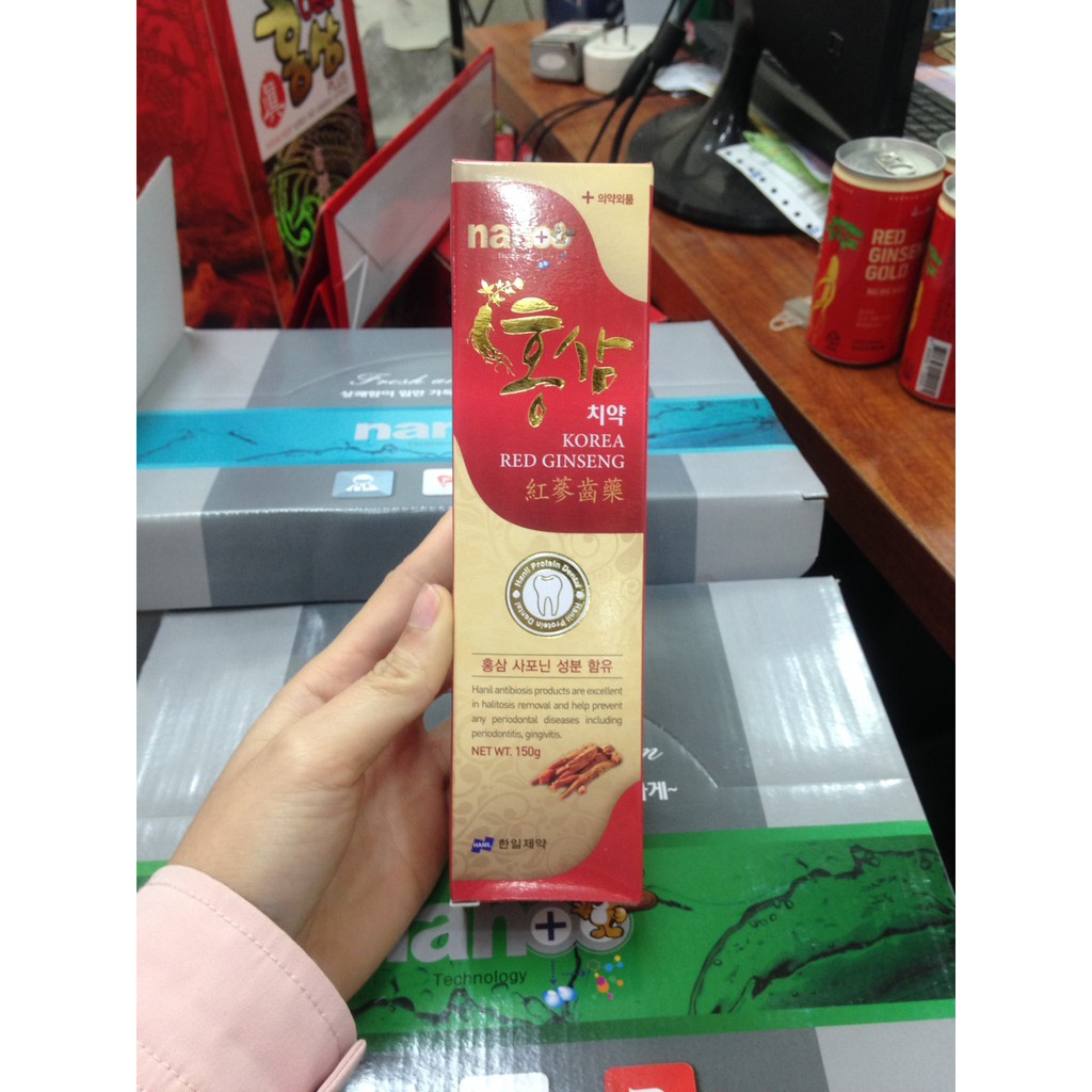 Kem Đánh Răng Hồng Sâm Nano Hàn Quốc 150g