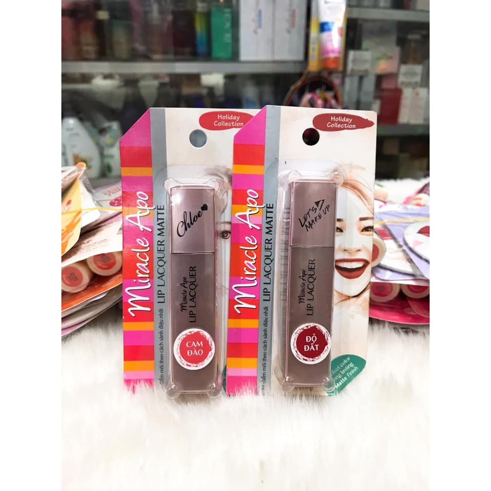 ✟  Son kem lì Miracle Apo Lip Lacquer Matte - Holiday Collection