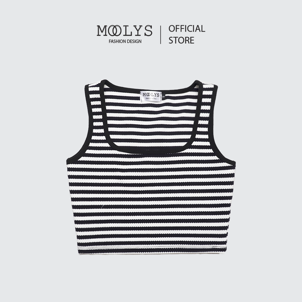 Set váy sọc basic dễ thương MOOLYS MD035