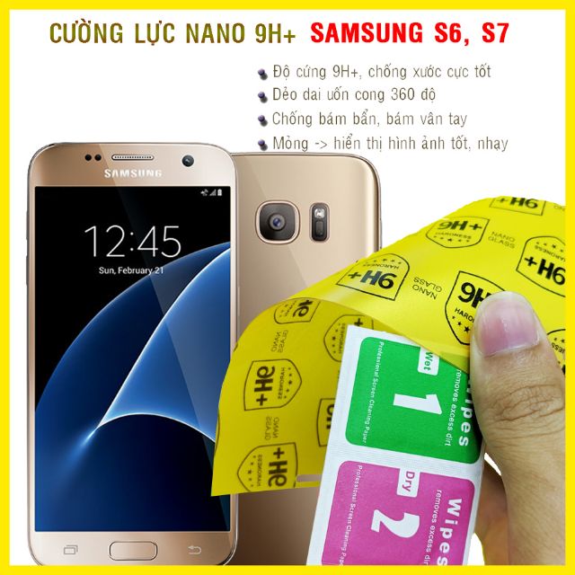 Dán cường lực dẻo nano 9h+ samsung s6, s7