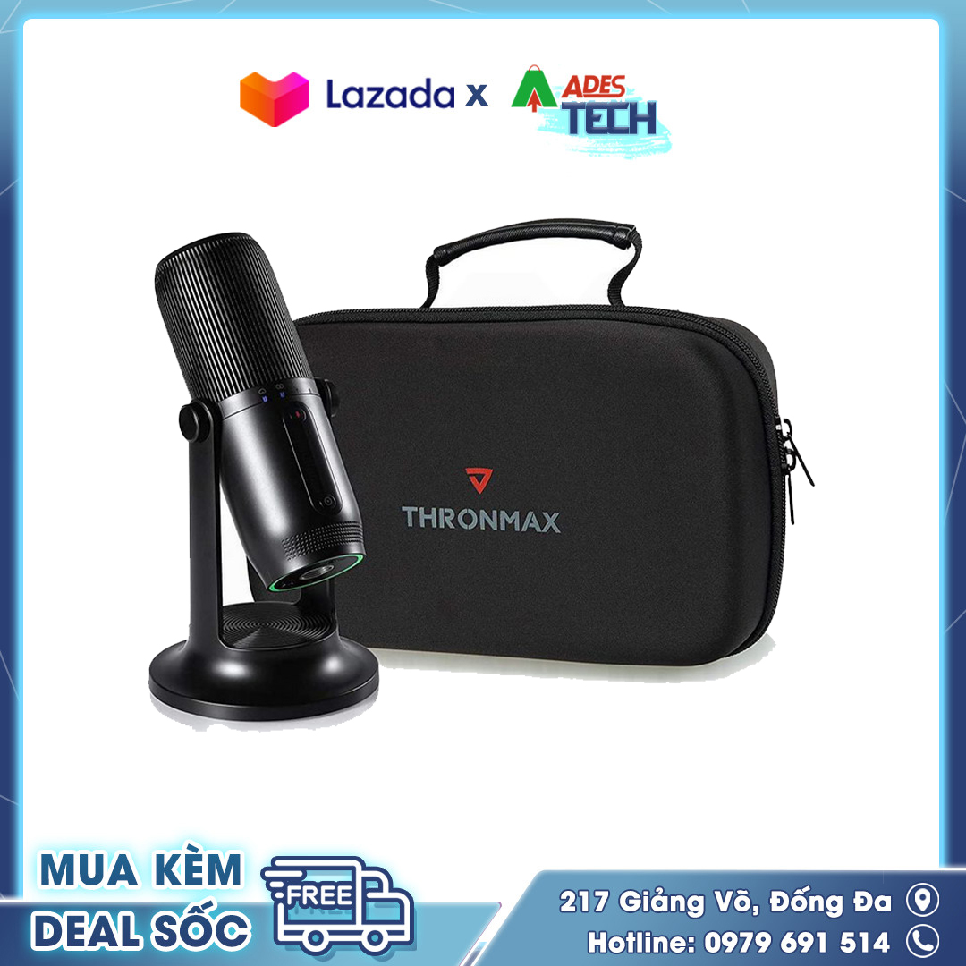 [HÀNG CHÍNH HÃNG] Microphone Thronmax M2 Pro Mdrill One Pro Jet Black 96khz M2PB - Tốc Độ Bit 24 - Bảo Hành 12 Tháng
