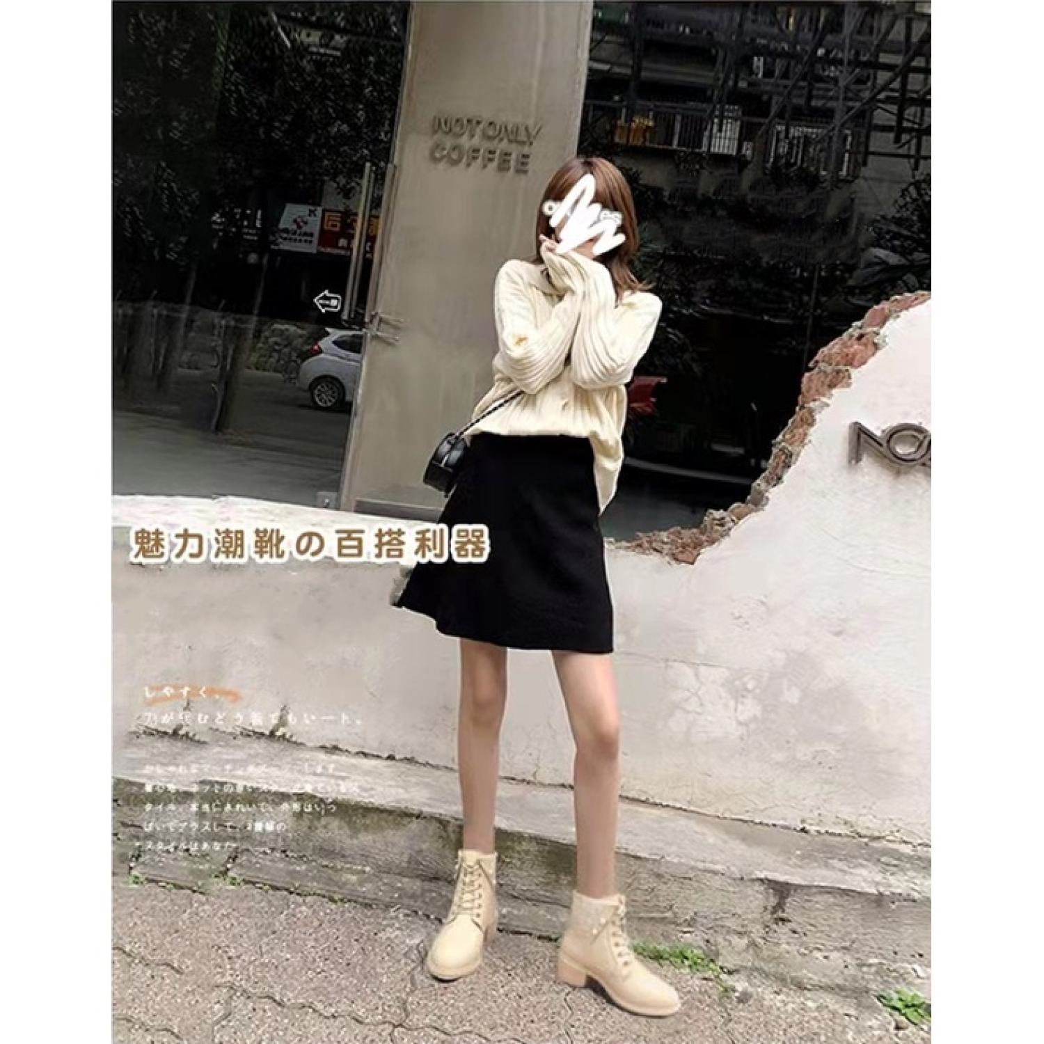 Boot Nữ Martin phong cách Nhật Bản Cao Gót 5P