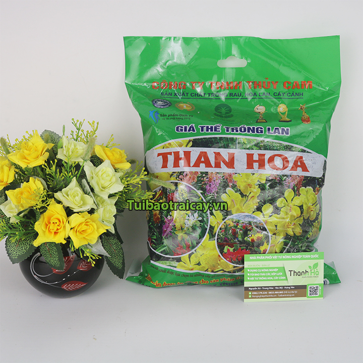 Than củi giá thể trồng lan - gói 1kg