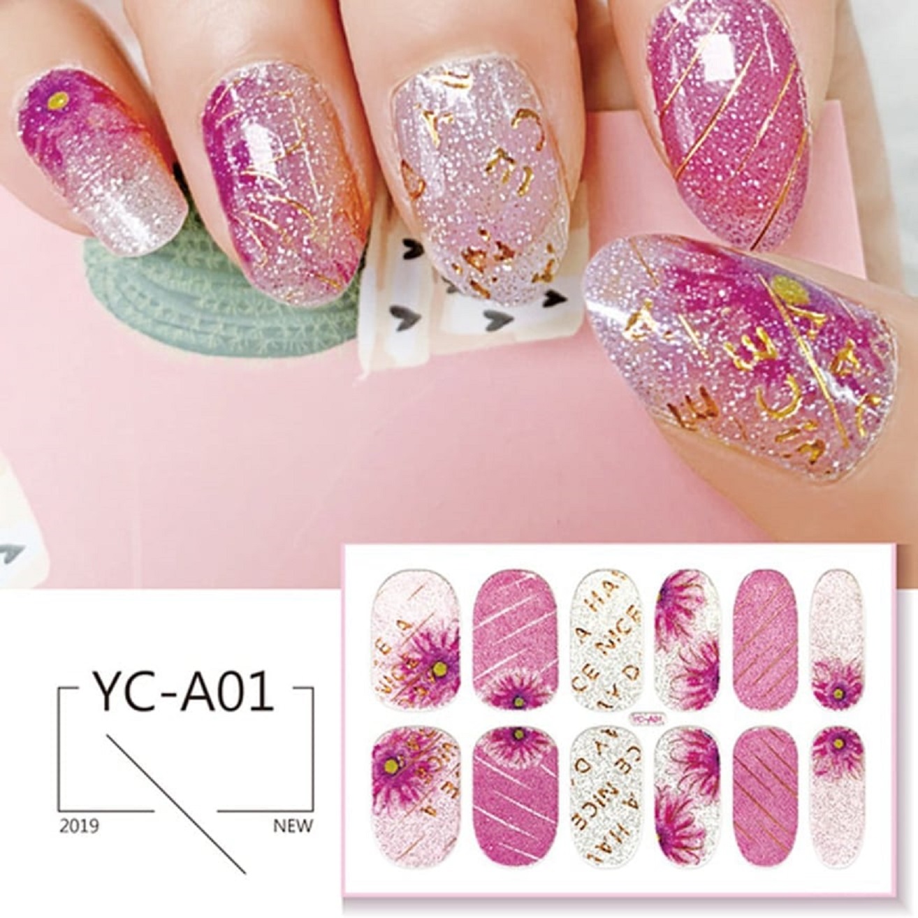 Sticker 3D cao cấp trang trí móng Hàng Mới Về