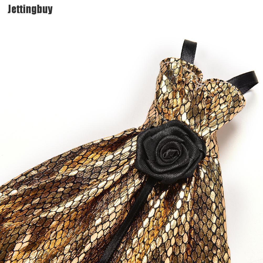 Jettingbuy 1 Pcs Crocodile Grain New Arrival Doll Clothes Set Dress for Barbie Doll with Shawl